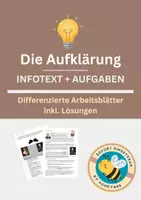Vorschau - Arbeitsblätter - Aufklärung - Die Vernunft erwacht. Differenziertes Unterrichtsmaterial. - Deckblatt