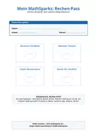 Vorschau - Mal- und Bastelvorlagen - FREEBIE: Mein MathSparks Rechen-Pass – Motivations-Tool für Sachaufgaben (Klasse 1-4) - Deckblatt