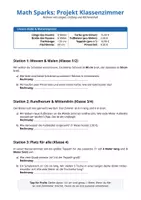Vorschau - Arbeitsblätter - Mathe im Alltag: Projekt Klassenzimmer – Längen, Umfang & Flächeninhalt (Klasse 1-4) - Deckblatt