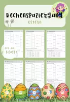 Vorschau - Arbeitsblätter - Rechenspaziergang - Ostern - 2. Klasse - Mathe - Deckblatt