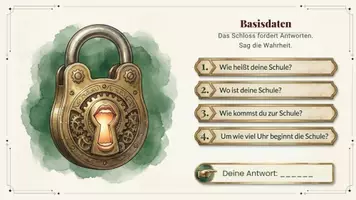 Vorschau - Stationenlernen - Sprachspiel - Escape Room Deutsch A1–A2 – Schule & Alltag | DaF/DaZ - Seite 3
