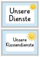 Vorschau - Mal- und Bastelvorlagen - Klassendienste für die Grundschule - Seite 1