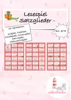 Vorschau - Spiele - Satzglieder Lesespiel Subjekt Prädikat Objekte Zeit Ort - Deckblatt