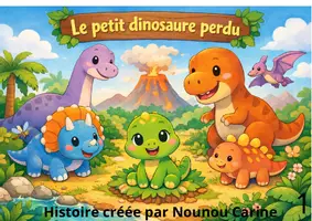 Aperçu - Cartes / Images - le petit dinosaure perdu - Page de couverture