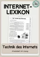 Vorschau - Arbeitsblätter - Internet-Lexikon: Technik des Internets - Deckblatt
