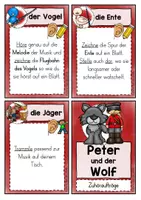 Vorschau - Aufgabenkarten - Peter und der Wolf – Höraufträge: Musik Grundschule (Werkhören, Bewegung & Malen zur Musik) - Seite 3