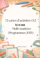 Aperçu - Cartes / Images - 72 cartes d’activités CE2 Clé en main (Programmes 2025) - Page de couverture