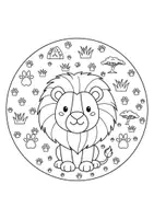 Vorschau - Mal- und Bastelvorlagen - Zoo-Tiere Mandala – 10 Ausmalbilder - Seite 3