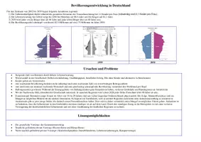 Vorschau - Arbeitsblätter - Bevölkerungsentwicklung in Deutschland und Altersvorsorge - Deckblatt