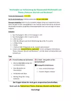 Vorschau - Arbeitsblätter - Wochenplan zur Vorbereitung der Klassenarbeit Mathematik Potenzen, Wurzeln und Wachstum - Deckblatt