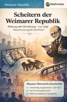Vorschau - Klassenarbeiten - Scheitern der Weimarer Republik | Klausur Oberstufe Geschichte (Q1/Q2) mit Erwartungshorizont & Karikaturanalyse - Deckblatt