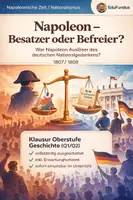 Vorschau - Klassenarbeiten - Klausur Napoleon & Nationalismus – Besatzer oder Befreier? | Fichte Quellenanalyse (Oberstufe) - Deckblatt