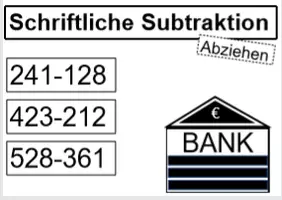 Vorschau - Videos - Erklärvideo Schriftliche Subtraktion Abziehverfahren - Seite 1