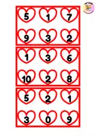Voorbeeld - Taakkaarten - Verliefde harten bingo - Pagina 1