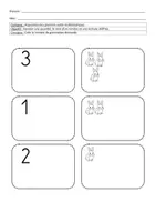 Aperçu - Feuilles d'exercices - Associer quantité et écriture chiffrée jusqu'à 3 - Page 1
