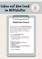 Vorschau - Arbeitsblätter - Auf dem Land im Mittelalter - anschaulicher Infotext / Arbeitsblätter / Rätsel / Bildbetrachtung - Seite 1