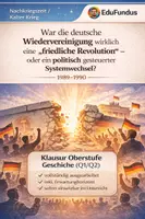 Vorschau - Klassenarbeiten - Klausur Deutsche Wiedervereinigung – Quellenanalyse politische Rede | Kalter Krieg Oberstufe (Q1/Q2) mit Erwartungshorizont - Deckblatt