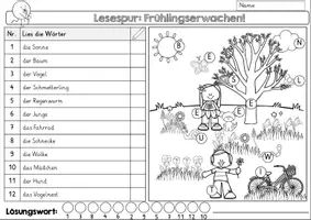 Vorschau - Arbeitsblätter - Lesespur "Frühlingserwachen" #frühlingsquintett - Seite 2