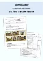Vorschau - Klassenarbeiten - Klasssenarbeit zur Fabel "Der Esel und die Ziege" mit Erwartungshorizont / Schulaufgabe - Deckblatt