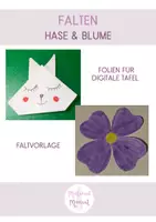 Vorschau - Mal- und Bastelvorlagen - Falten: Hase & Blume (Vorlage & Folien) - Deckblatt