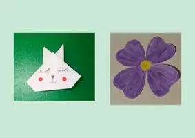 Vorschau - Mal- und Bastelvorlagen - Falten: Hase & Blume (Vorlage & Folien) - Seite 2