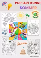 Vorschau - Mal- und Bastelvorlagen - Materialpaket Sommer/Sommerferien - Deckblatt