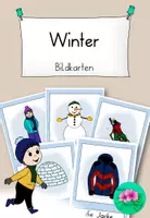 Vorschau - Bildkarten - Winter Bildkarten - Wortschatz erarbeiten - Deckblatt