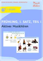 Vorschau - Arbeitsblätter - Vivaldi – Der Frühling |Bilderpartitur mit Video (QR-Code) - Deckblatt