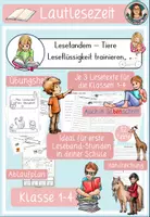Vorschau - Arbeitsblätter - Lesetandem Übungsheft Tiere Klasse 1-4 - Deckblatt