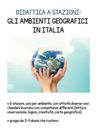 anteprima - Altro tipo di materiale - Didattica a stazioni : gli Ambienti geografici - Pagina di copertina