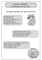 Vorschau - Arbeitsblätter - TIERFORSCHER | Leitfaden und Steckbrief - Seite 3