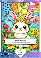 Vorschau - Mal- und Bastelvorlagen - Pop Art Tiere Klasse 1 2 3 4 - Deckblatt