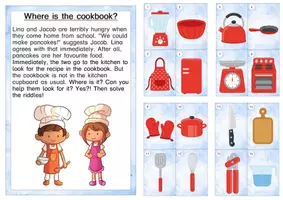 Vorschau - Arbeitsblätter - Story Walk / Lesespaziergang auf Englisch Küche / Kitchen - Seite 1