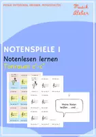 Vorschau - Spiele - Notenspiele 1: Tonraum c'–c'' – Karten- & Partnerspiel - Deckblatt