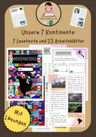 Vorschau - Arbeitsblätter - Die 7 Kontinente - 7 Arbeitshefte (Ready to work) - Deckblatt