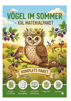 Vorschau - Arbeitsblätter - Vögel im Sommer – XXL Materialpaket (16 Vögel, Steckbriefe, Ausmalbilder, Präsentation) - Deckblatt