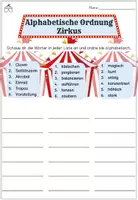 Vorschau - Arbeitsblätter - Materialpaket Zirkus | Lesen, Schreiben, Rechnen, Rätsel & Spiele | fächerübergreifend - Seite 1