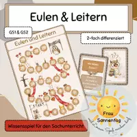 Vorschau - Spiele - Eulen & Leitern: 2-fach Differenziertes Wissenspiel - Deckblatt