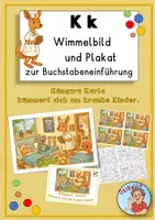 Vorschau - Poster - Buchstabe K k: Wimmelbild zur Buchstabeneinführung - Deckblatt