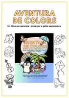 Vista previa - Hojas de trabajo - AVENTURA DE COLORS: Llibre per pintar i aprendre - Portada