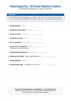 Vorschau - Test - FREEBIE: 10 fiese Mathe-Fallen (Check) - Deckblatt