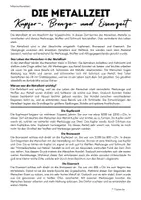 Vorschau - Arbeitsblätter - Metallzeit - Deckblatt