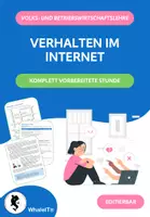 Vorschau - Arbeitsblätter - Verhalten im Internet - Illegale Downloads & Cybermobbing - Deckblatt