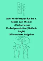 Vorschau - Arbeitsblätter - Mini-Knobelmappe für die 4 klasse - Deckblatt