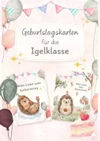 Vorschau - Mal- und Bastelvorlagen - Igelklasse Geburtstagskarte | Igel - Deckblatt