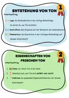 Vorschau - Stationenlernen - Stationskarten - Einführung Ton - Deckblatt