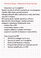 anteprima - Esercizi - Matematica di Pasqua – Classe Seconda Attività su Addizioni, Divisione e Decine (anche CAA) - Pagina 1