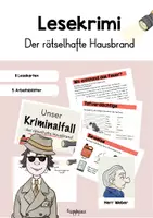 Vorschau - Arbeitsblätter - LESEKRIMI - Der rätselhafte Hausbrand - Deckblatt