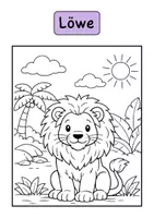 Vorschau - Arbeitsblätter - 🌿🦁 Ausmalbuch „Dschungeltiere“ – 75 liebevolle Tiermotive für Kinder 🐒🐘 - Seite 2