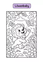 Vorschau - Arbeitsblätter - 🌿🦁 Ausmalbuch „Dschungeltiere“ – 75 liebevolle Tiermotive für Kinder 🐒🐘 - Seite 3